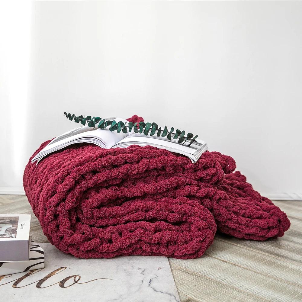 Cozy Chenille Chunky Knit Blanket - Timeless Home