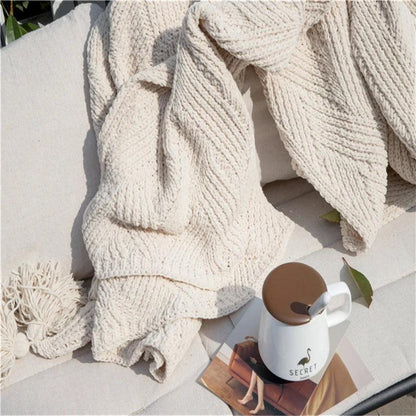 Soft Chenille Tassel Blanket - Timeless Home