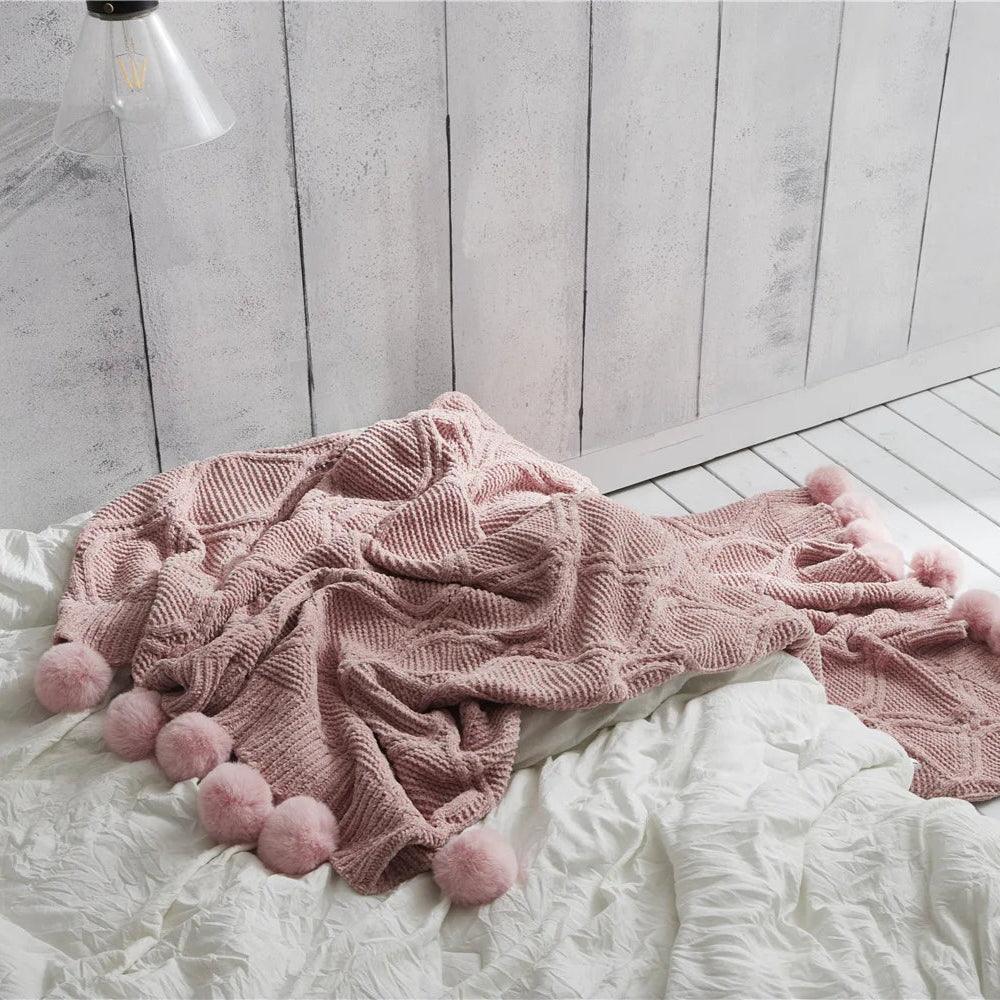 Chunky Knit Chenille Blanket - Timeless Home