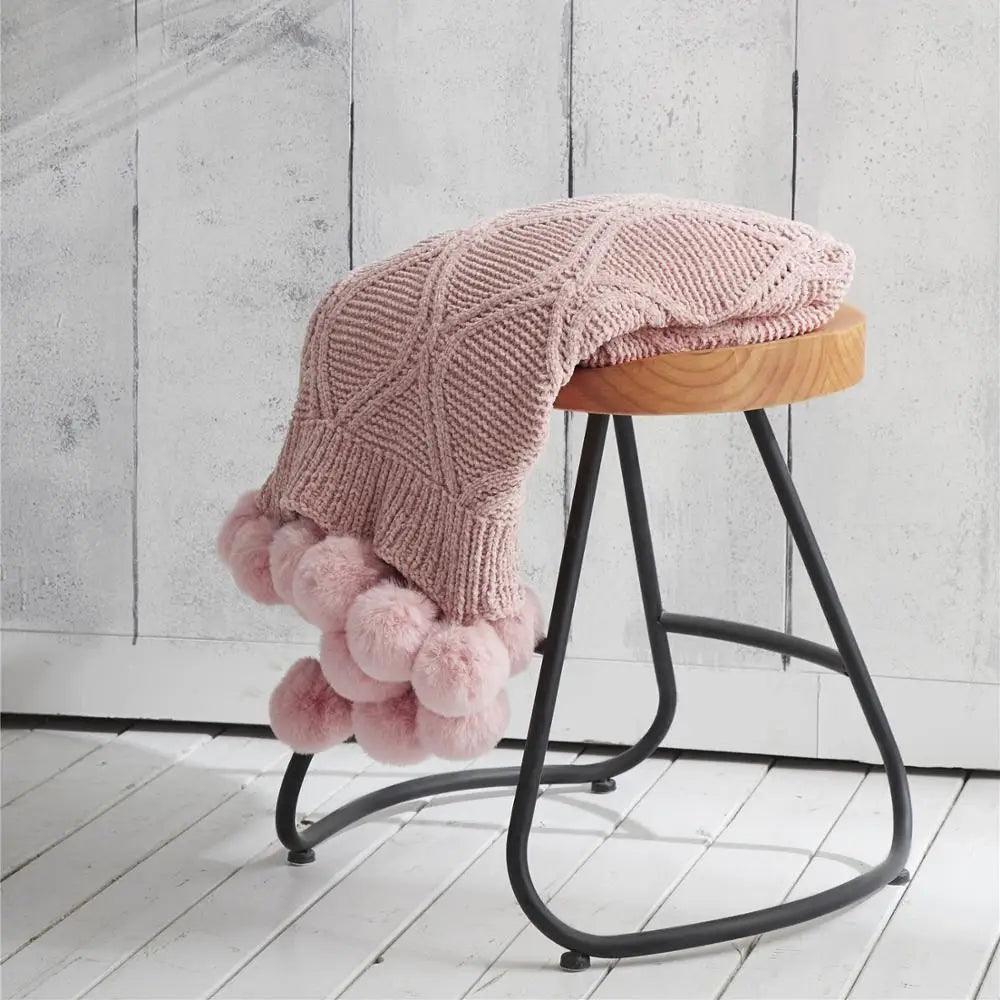 Chunky Knit Chenille Blanket - Timeless Home