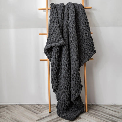 Cozy Chenille Chunky Knit Blanket - Timeless Home