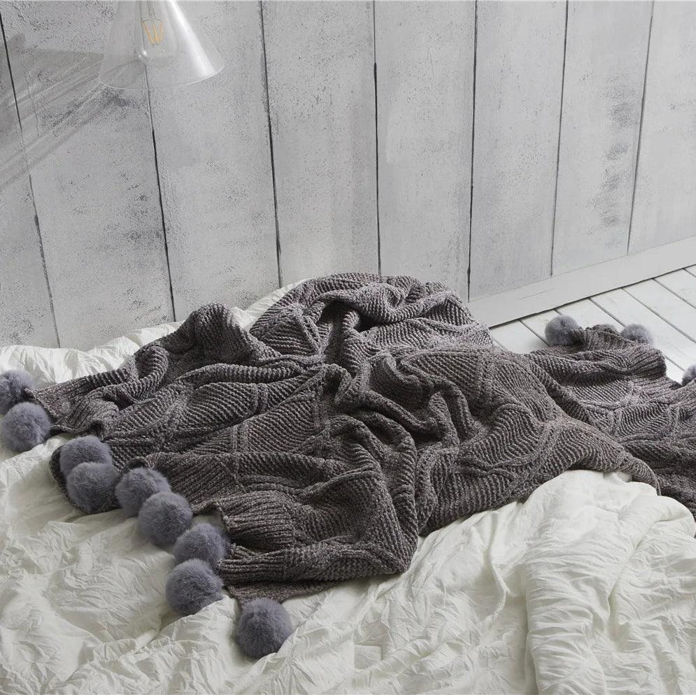 Chunky Knit Chenille Blanket - Timeless Home