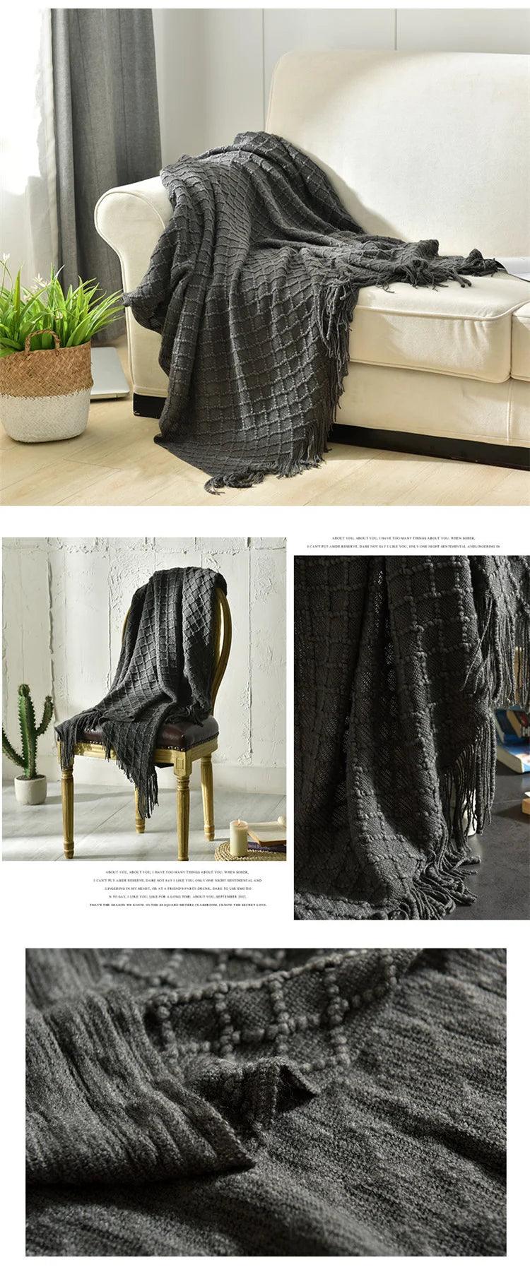 Nordic Cozy Knit Throw Blanket - Timeless Home