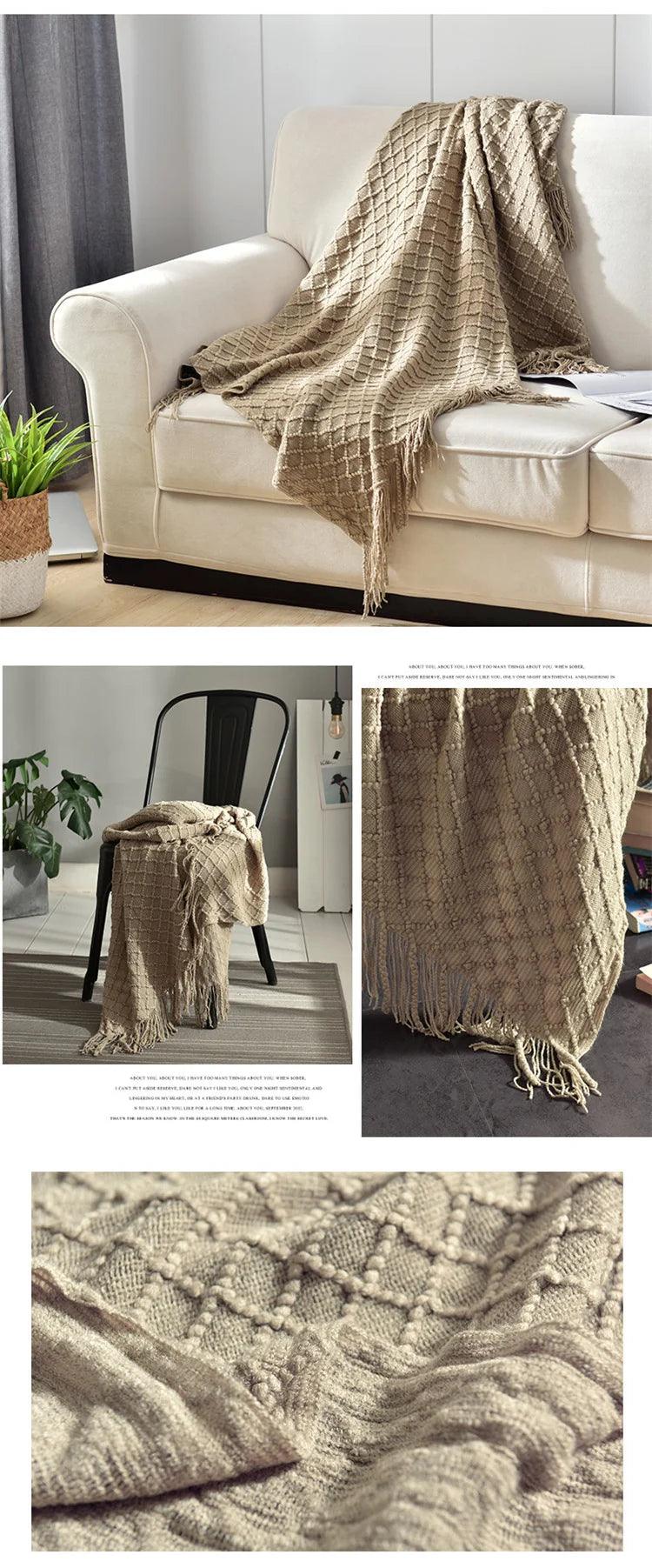 Nordic Cozy Knit Throw Blanket - Timeless Home