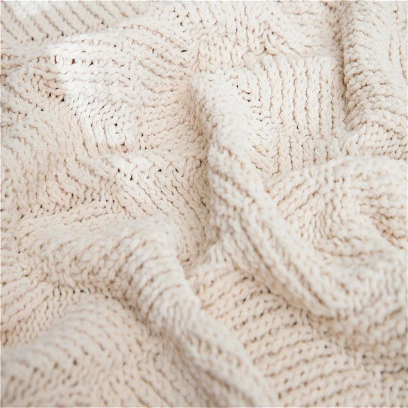 Soft Chenille Tassel Blanket - Timeless Home