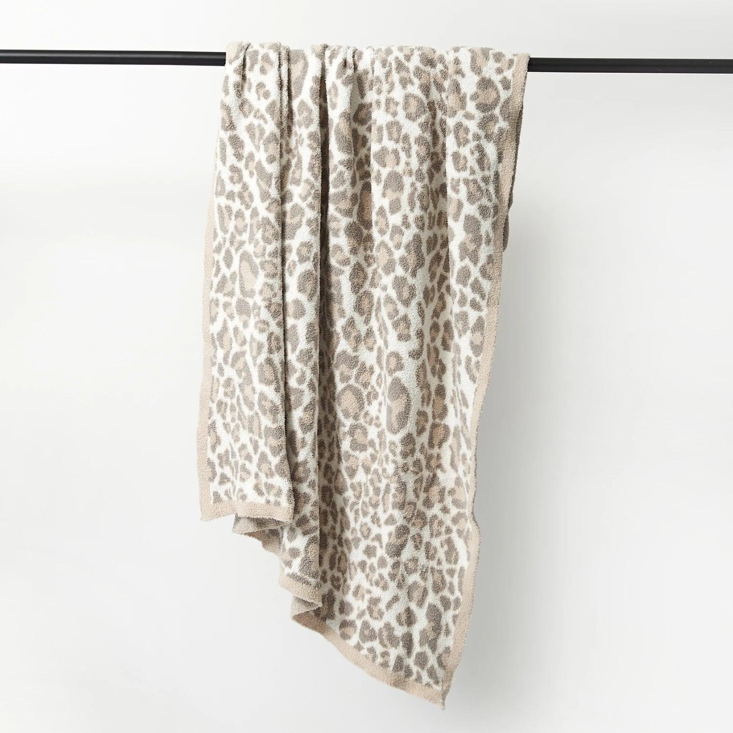 Thick Knitted Leopard Blanket - Timeless Home