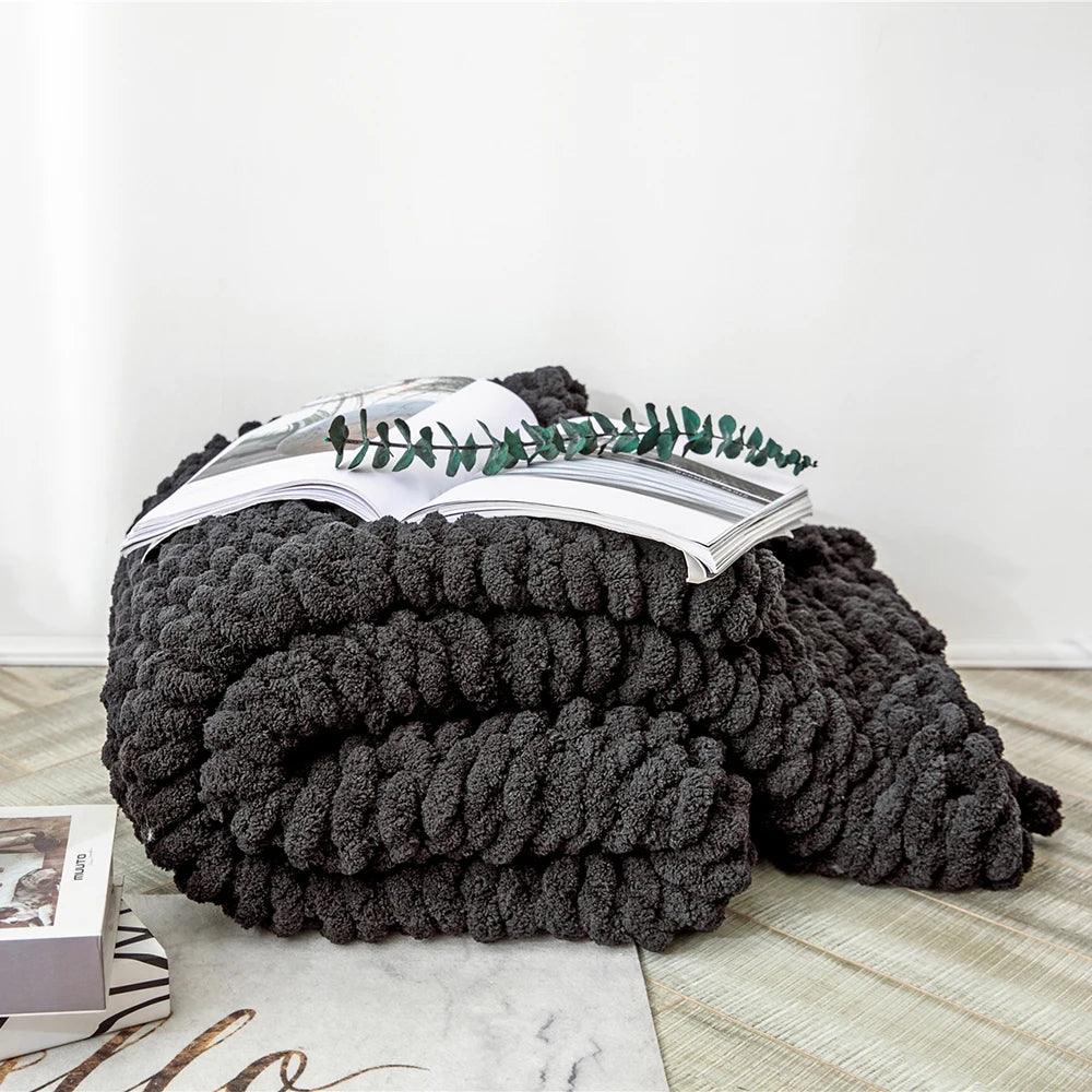 Cozy Chenille Chunky Knit Blanket - Timeless Home