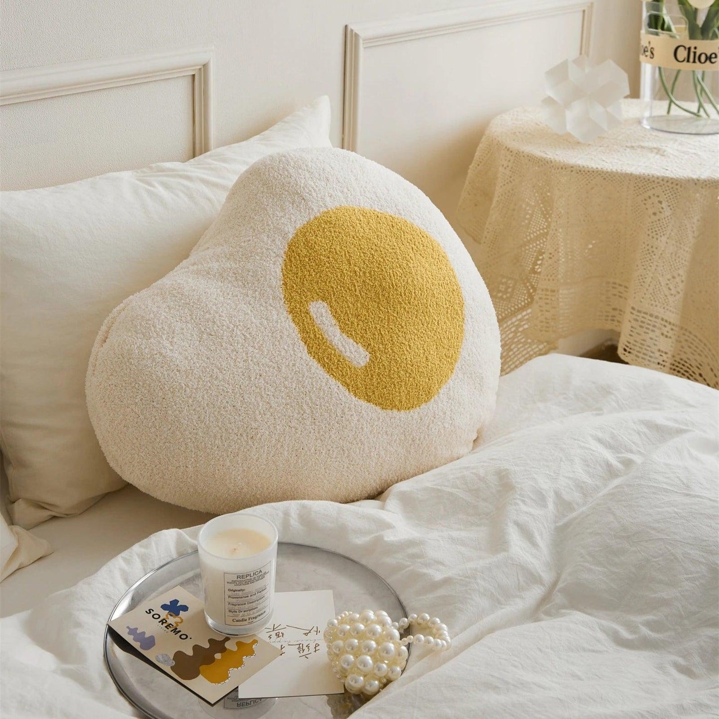 Soft Fried Egg Pillow - Timeless Home