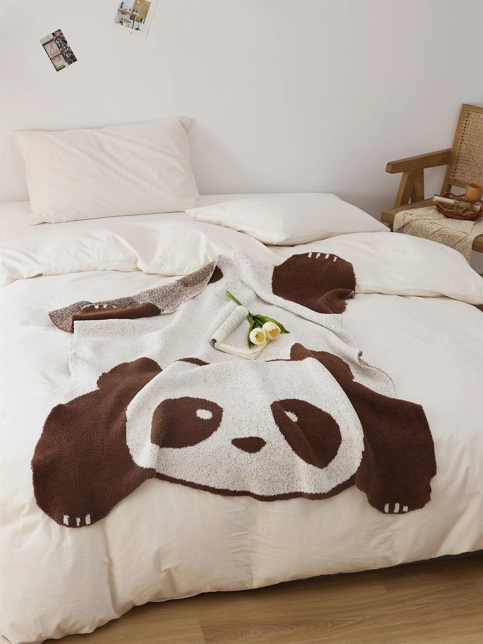 Big Panda Knitted Blanket - Timeless Home