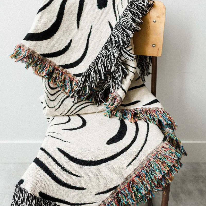 Black Water Wave Throw Blanket - Timeless Home