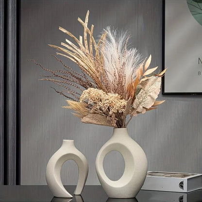 Hollow Nordic Modern Ceramic Vase Set - Timeless Home