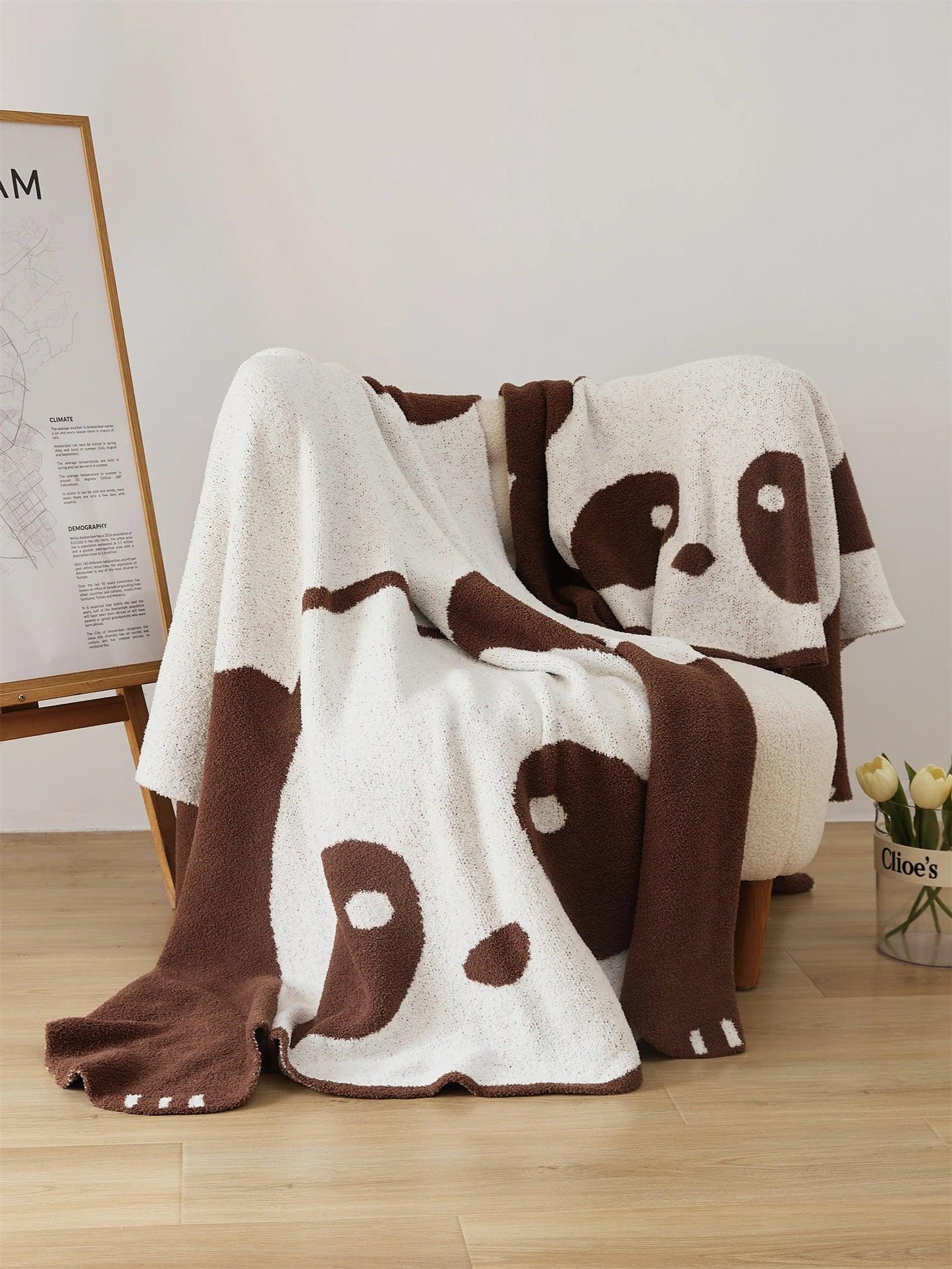 Big Panda Knitted Blanket - Timeless Home