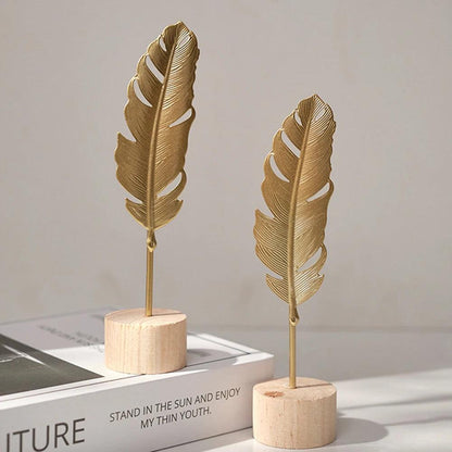 Gold Minimalist Metal Sculpture - Timeless Home