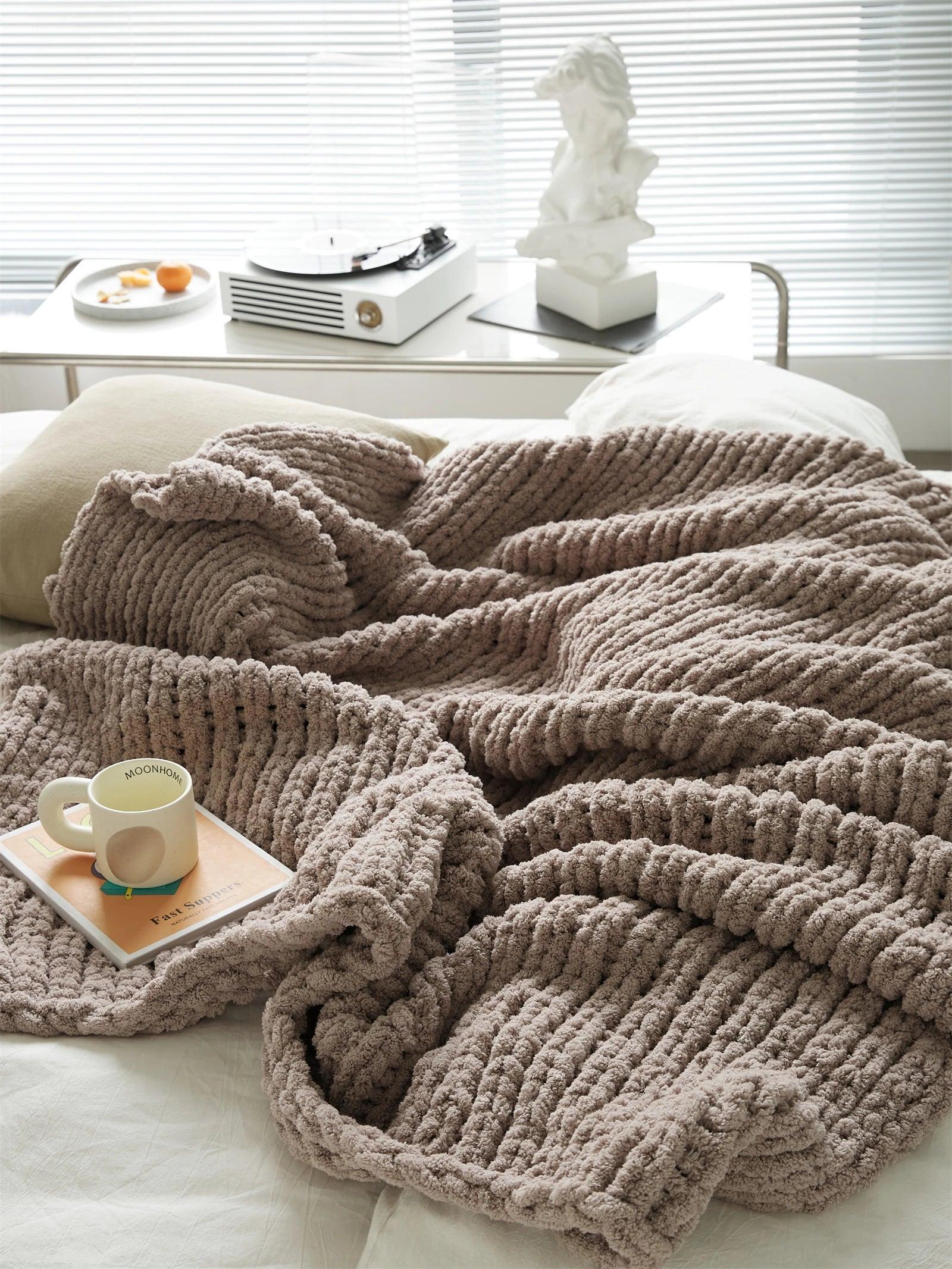 Velvet Touch Chunky Knit Blanket - Timeless Home