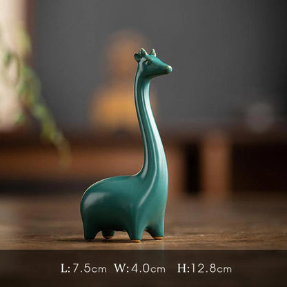 Mini Ceramic Giraffe & Elephant Figurines - Timeless Home