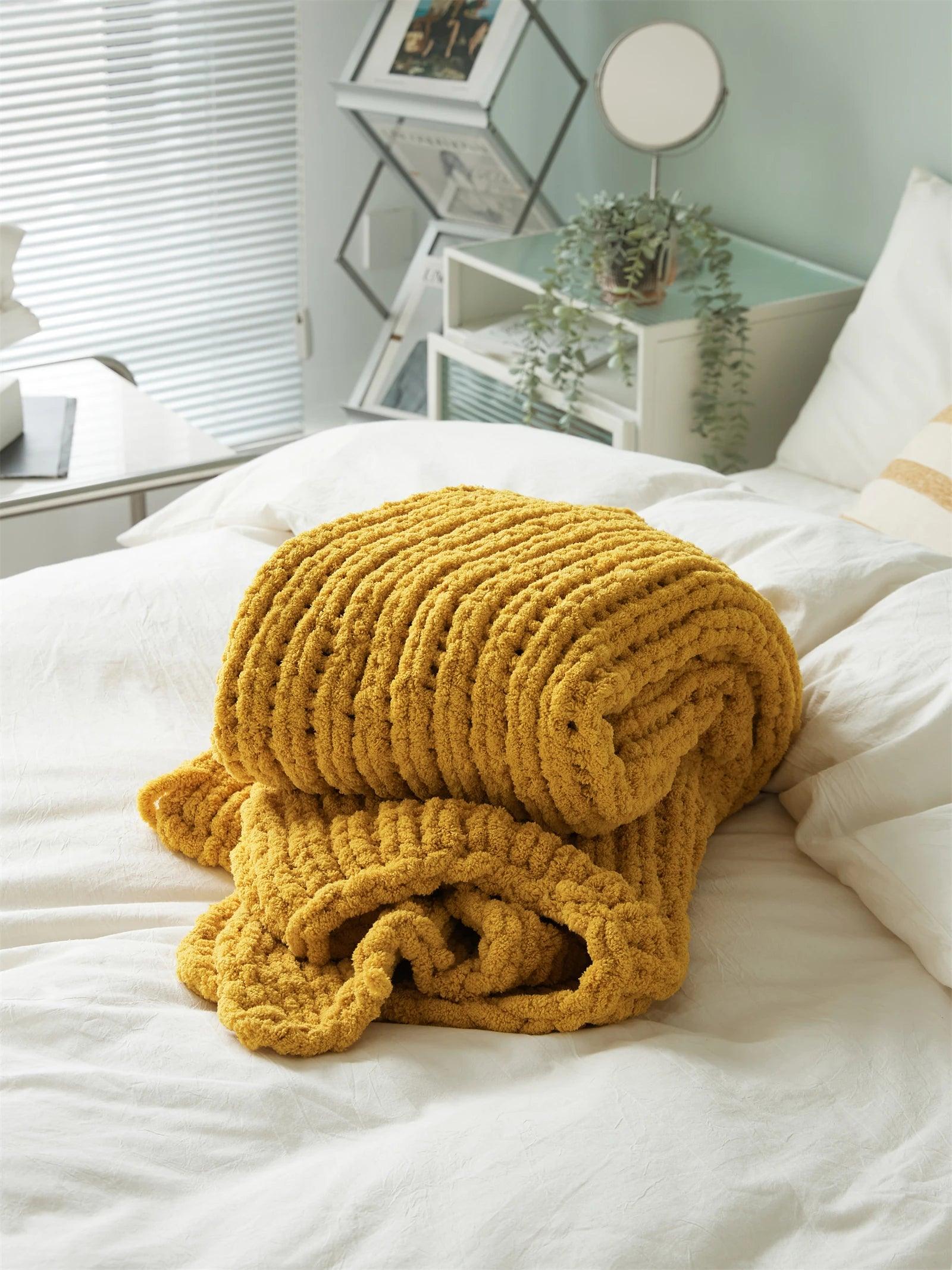 Velvet Touch Chunky Knit Blanket - Timeless Home