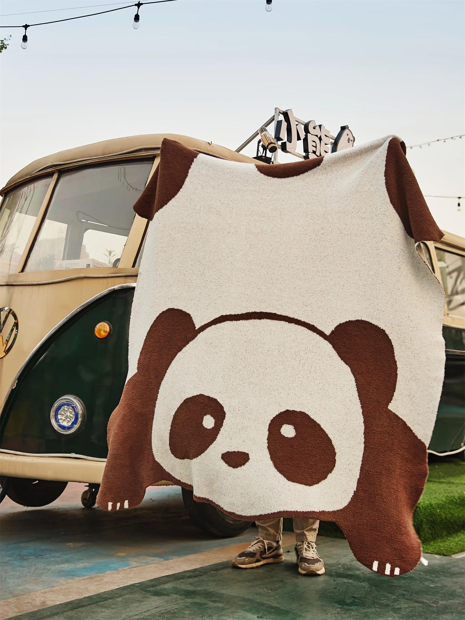 Big Panda Knitted Blanket - Timeless Home