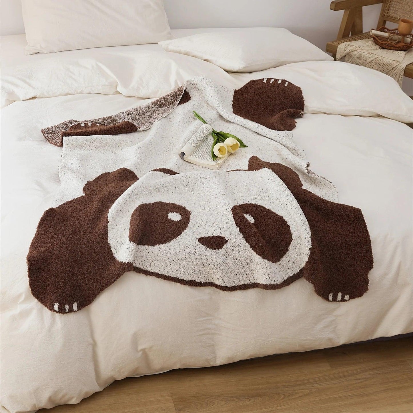 Big Panda Knitted Blanket - Timeless Home