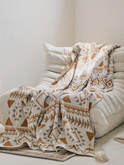 Thin & Breathable Geometric Blanket - Timeless Home