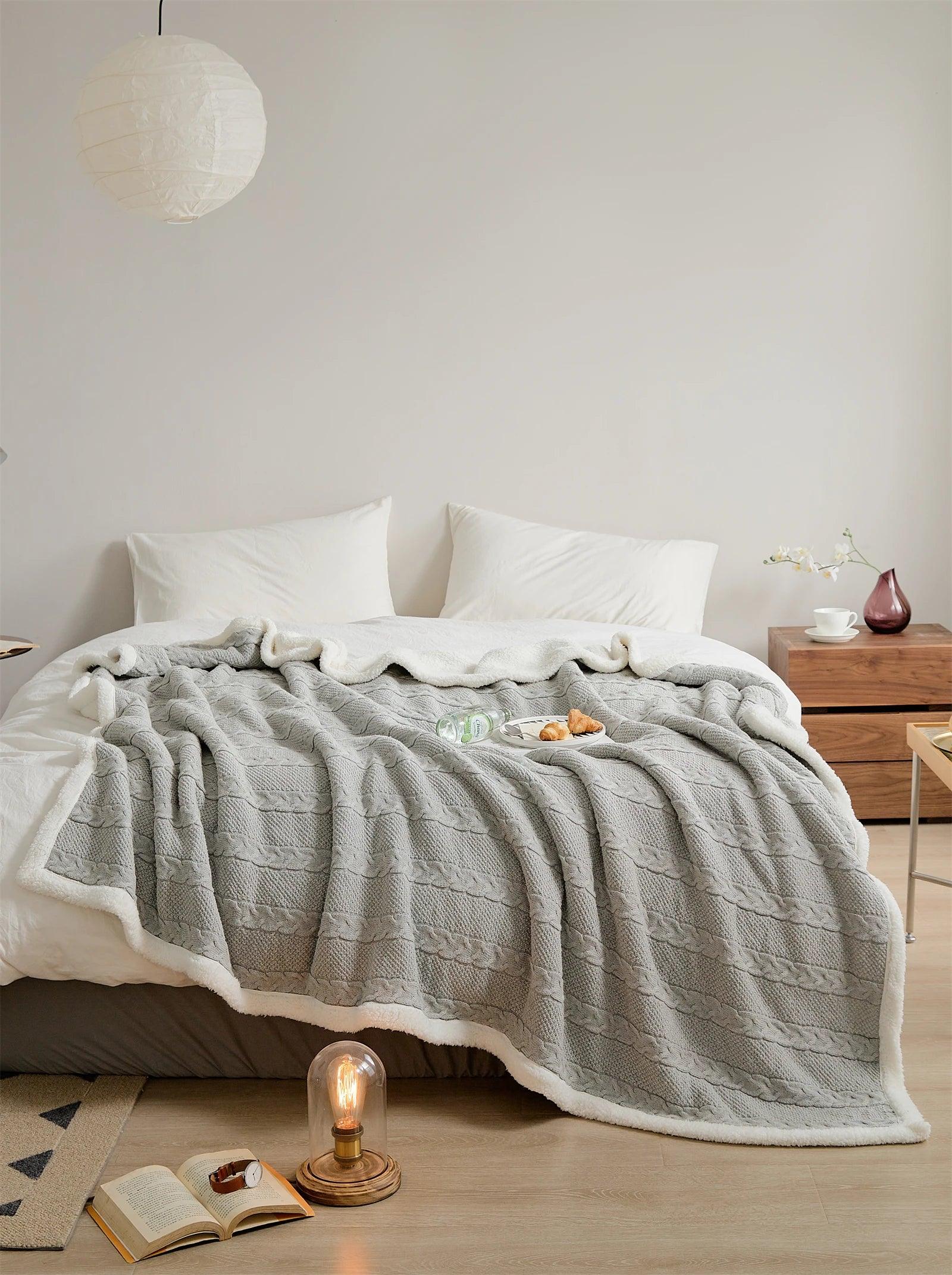 Super Soft Fluffy Sherpa Bedspread - Timeless Home