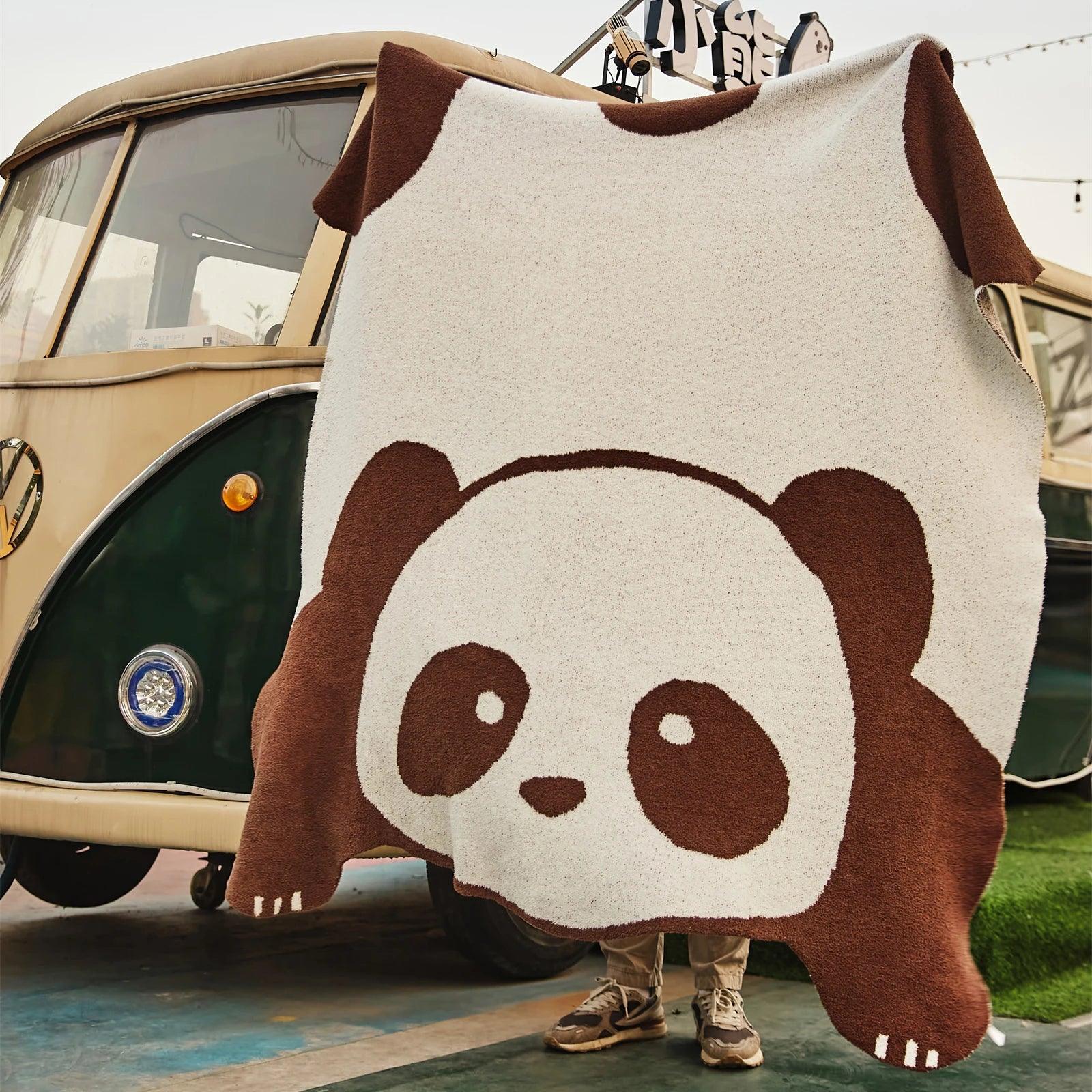 Big Panda Knitted Blanket - Timeless Home