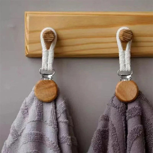 Braided Hanging Clips with Cotton Loops - Timeless Home