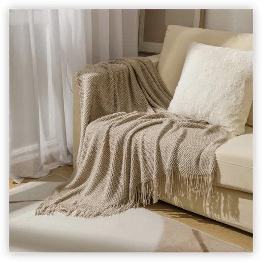 Waffle Knit Throw Blanket - Timeless Home