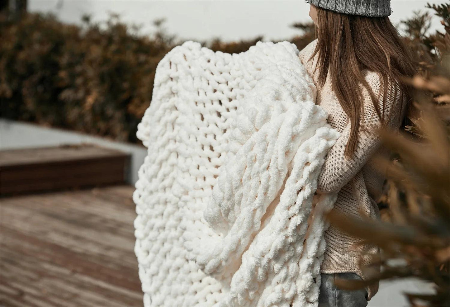 Cozy Chenille Chunky Knit Blanket - Timeless Home