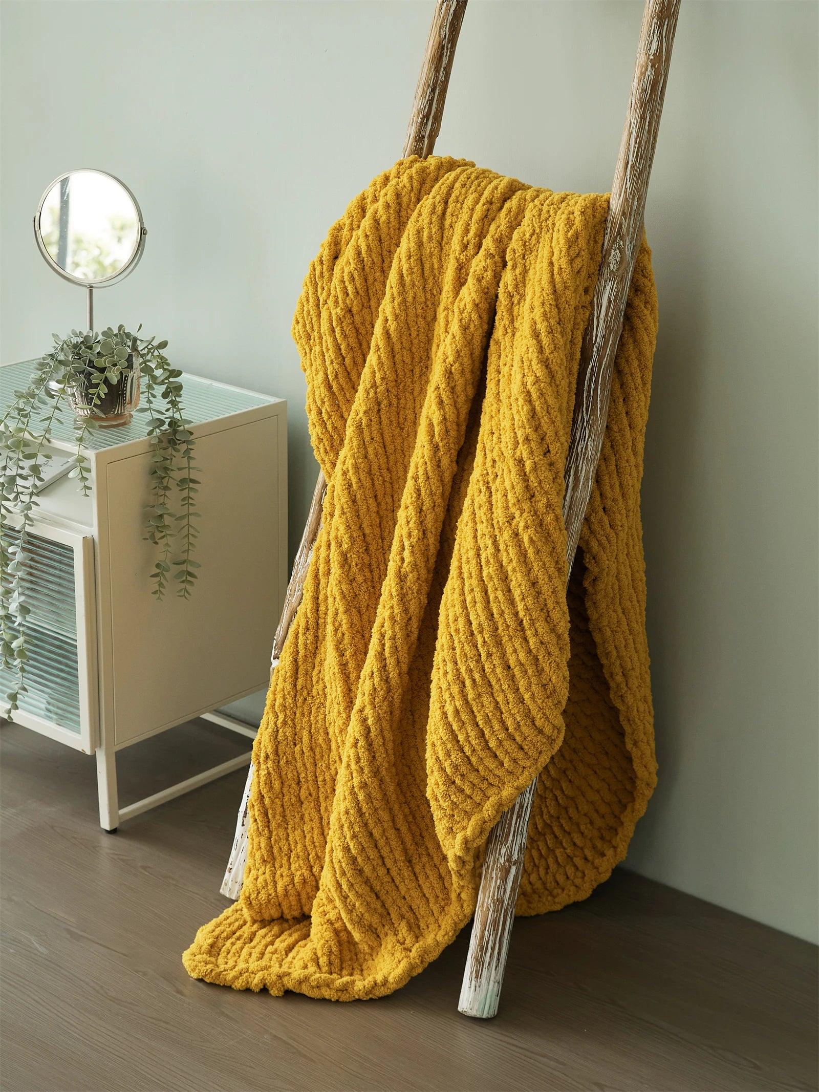 Velvet Touch Chunky Knit Blanket - Timeless Home