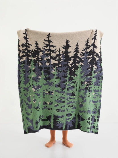 Forest Tree Jacquard Blanket - Timeless Home