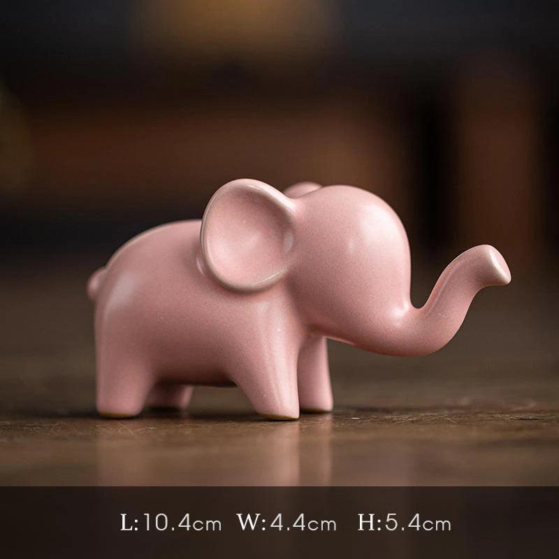 Mini Ceramic Giraffe & Elephant Figurines - Timeless Home