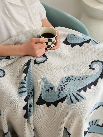 Soft Seahorse Pattern Throw Blanket - Timeless Home