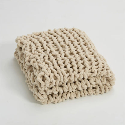 Cozy Chenille Chunky Knit Blanket - Timeless Home