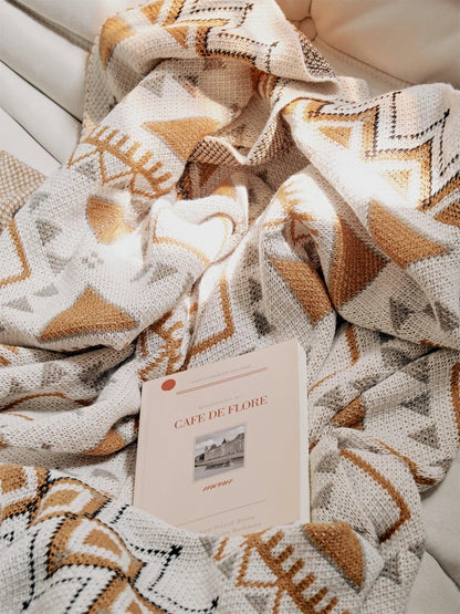 Thin & Breathable Geometric Blanket - Timeless Home