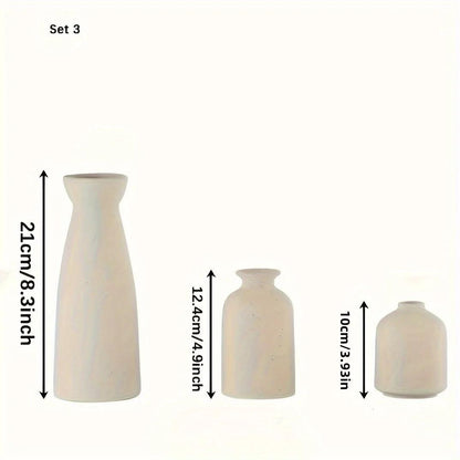 Modern Matte Ceramic Vase Set - Timeless Home