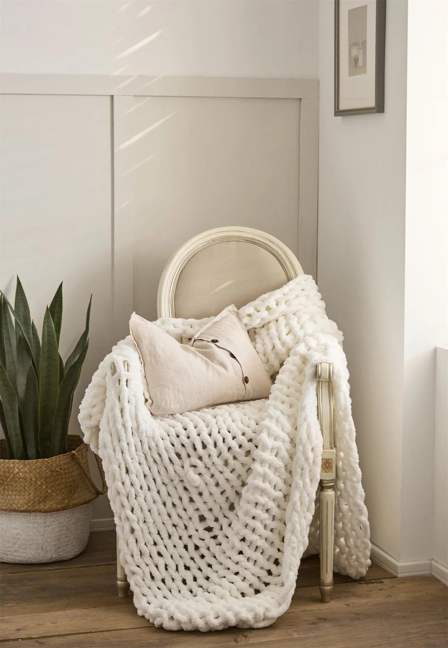 Cozy Chenille Chunky Knit Blanket - Timeless Home