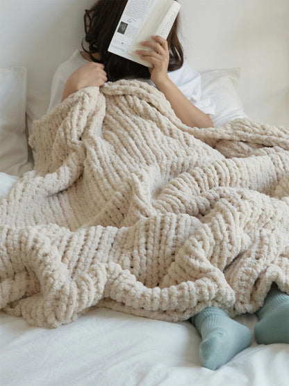 Velvet Touch Chunky Knit Blanket - Timeless Home