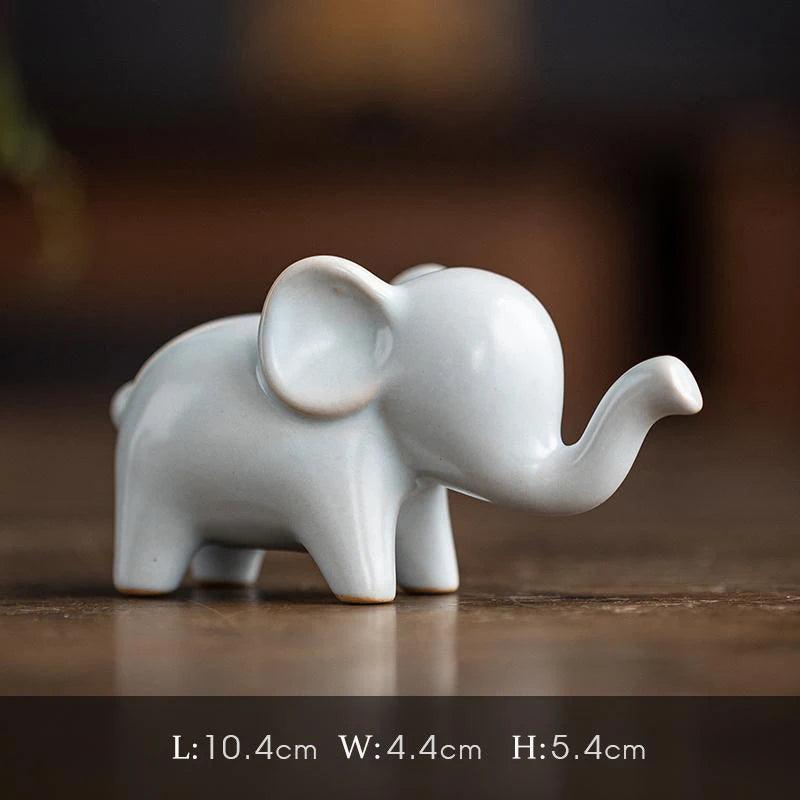 Mini Ceramic Giraffe & Elephant Figurines - Timeless Home