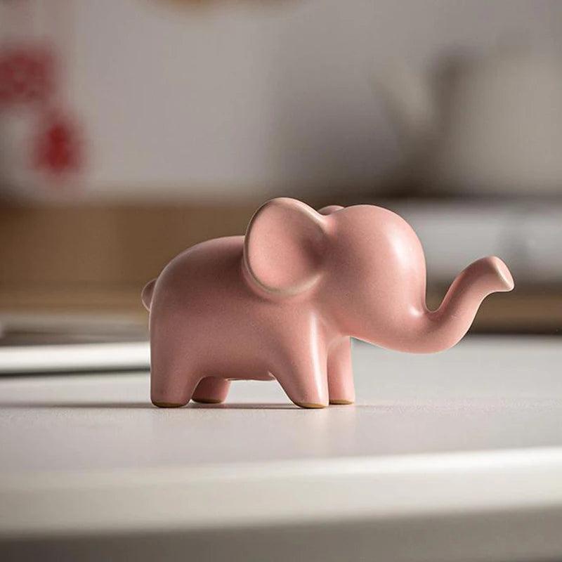 Mini Ceramic Giraffe & Elephant Figurines - Timeless Home