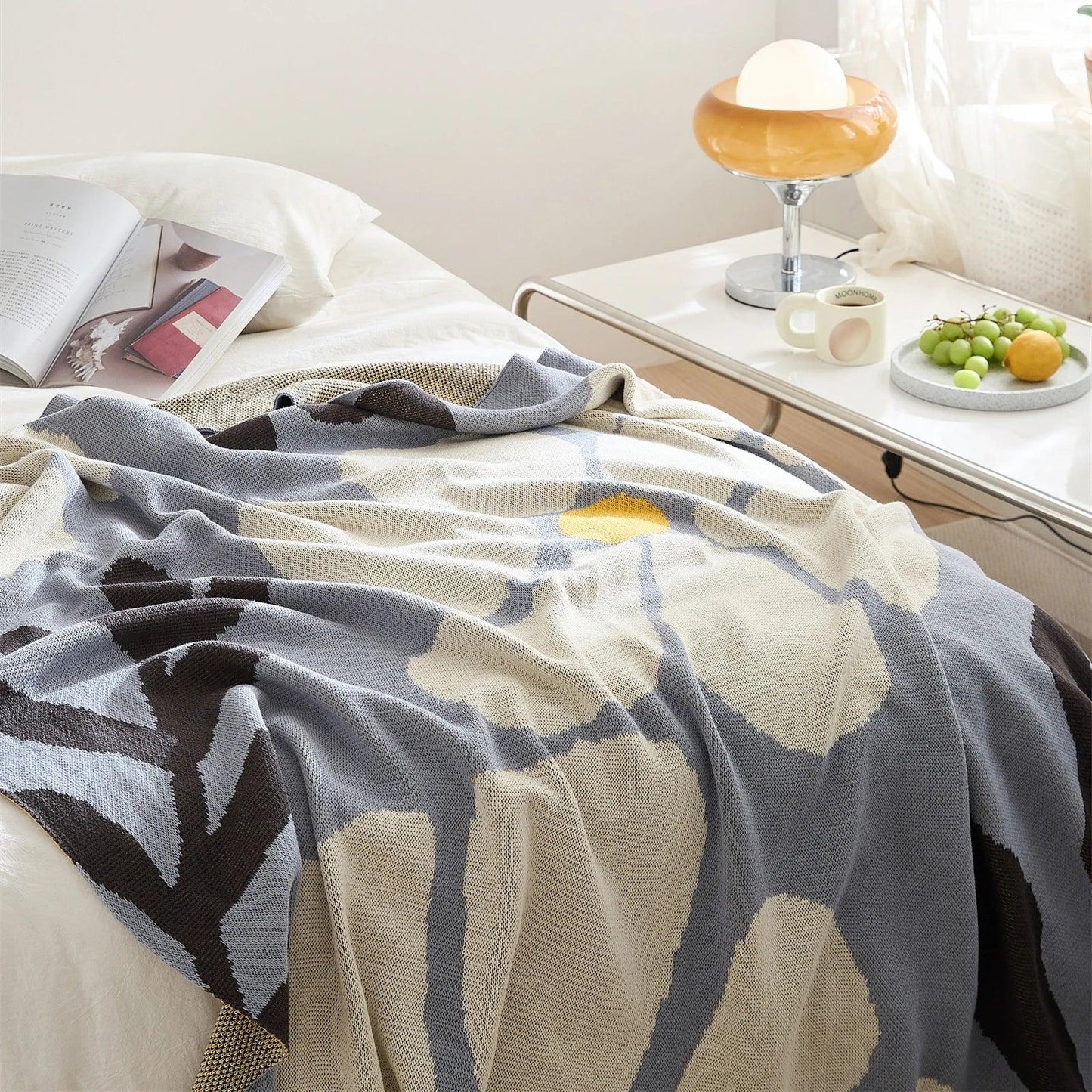 Soft & Breathable Floral Throw Blanket - Timeless Home