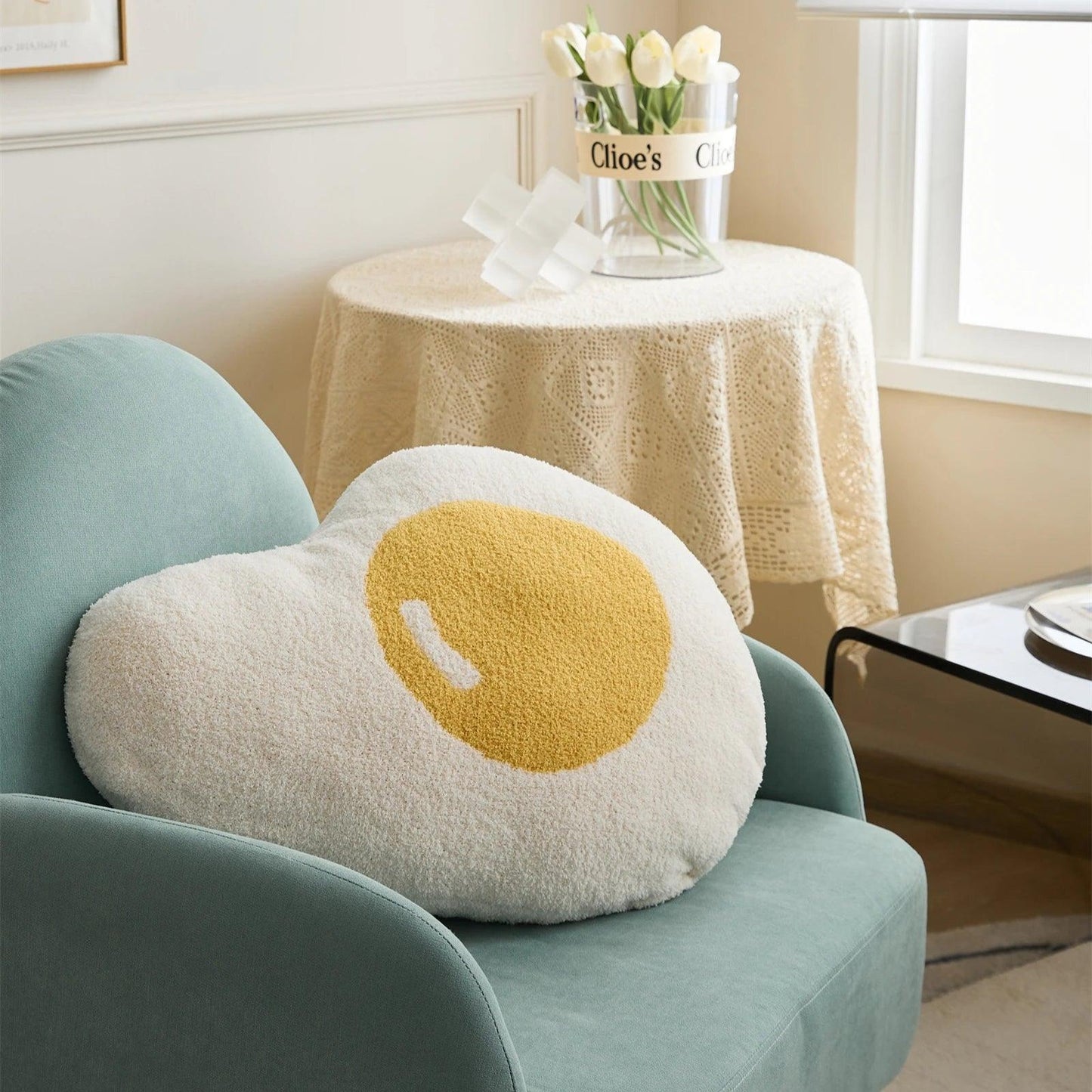 Soft Fried Egg Pillow - Timeless Home