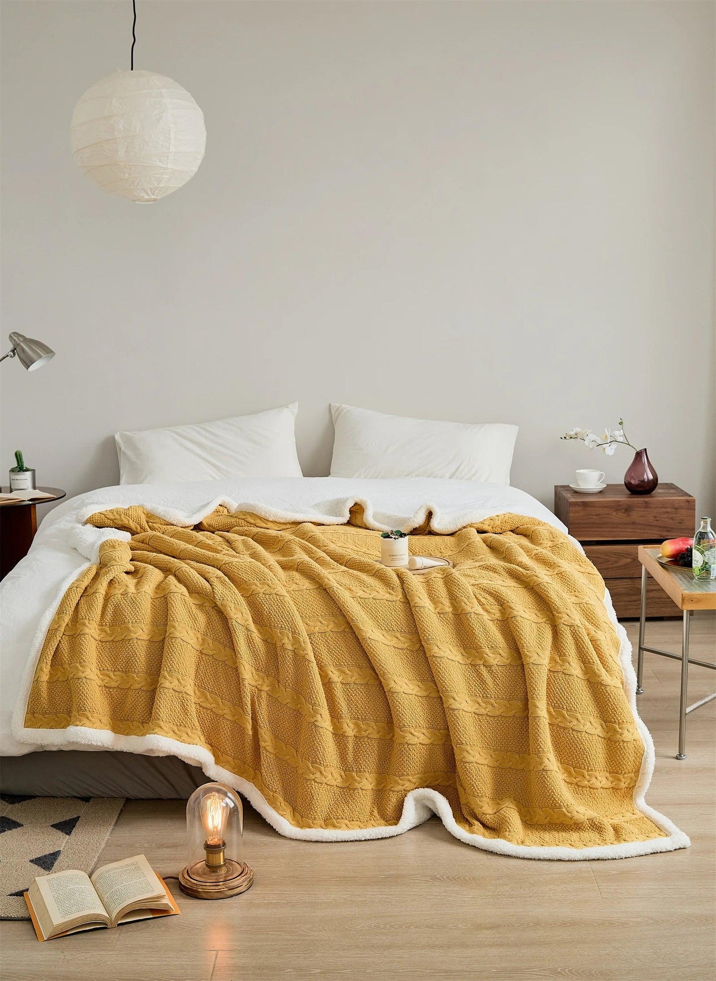 Super Soft Fluffy Sherpa Bedspread - Timeless Home