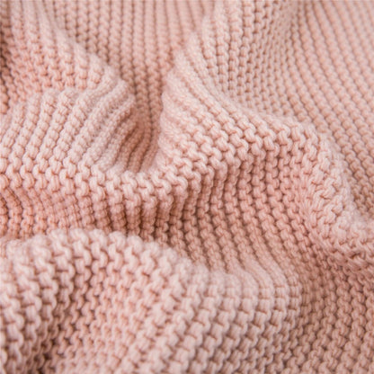 Tassel Hollow-Out Chunky Knit Throw Blanket - Timeless Home